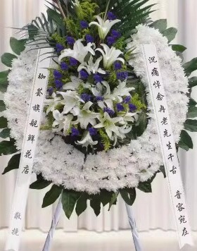 合肥花店丧事花圈东市中市西市区殡仪馆悼念菊花鲜花白事花篮殡葬