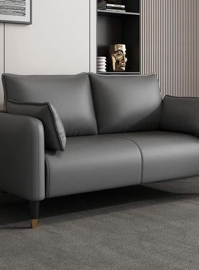 布艺白色双人沙发客厅出租房小户型休息区接待三人位服装店小沙发