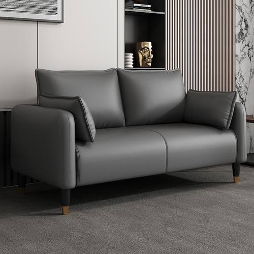 布艺白色双人沙发客厅出租房小户型休息区接待三人位服装店小沙发