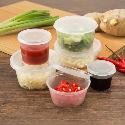 调料盒一次性加厚圆形PP食品级