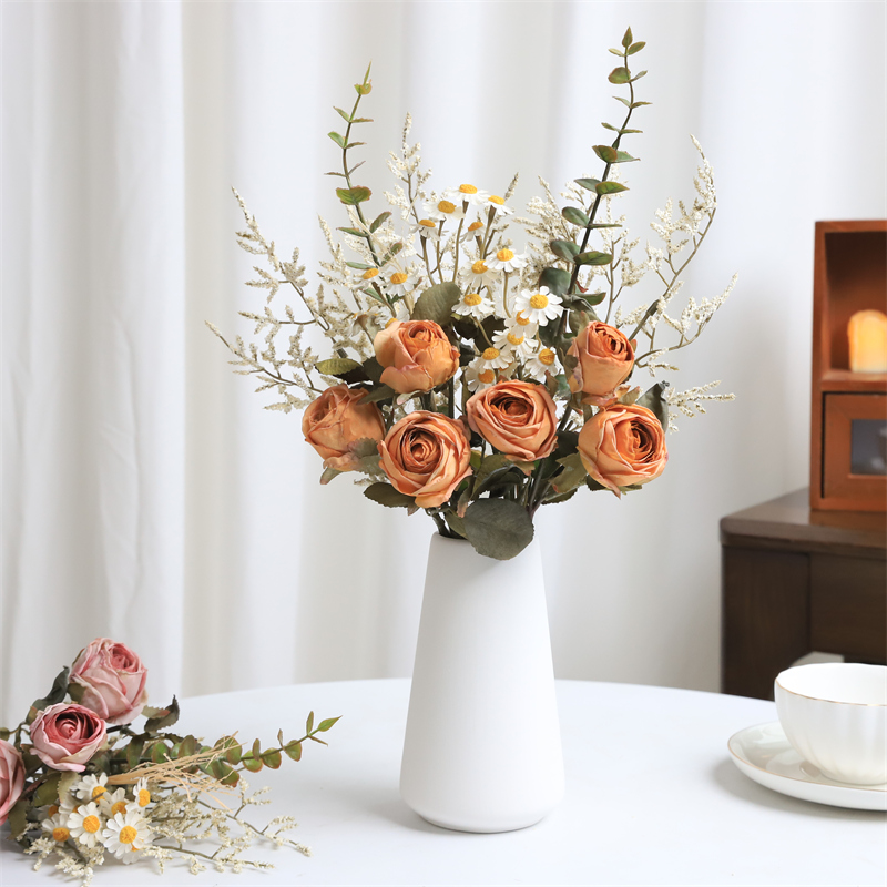 仿真花束玫瑰花干花装饰花摆件