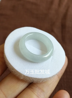 缅甸天然翡翠男女款证书情侣戒指