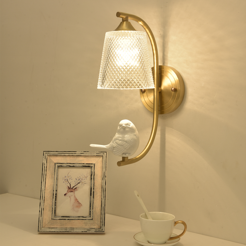 北欧带遥控客厅卧室墙壁灯