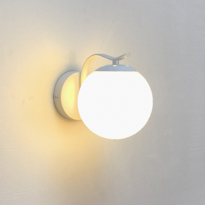 奶油风带开关led卧室床头墙壁灯