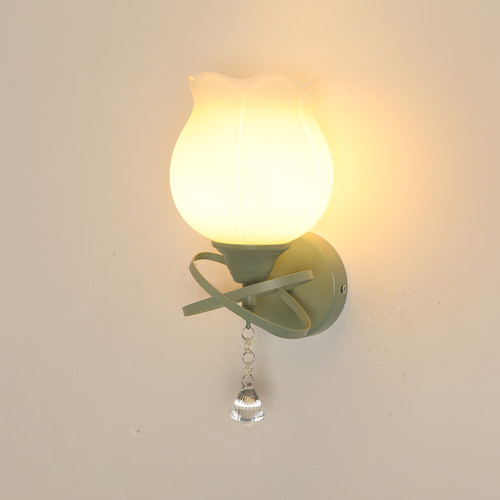 法式绿色led卧室客厅背景墙壁灯