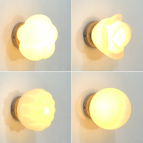 奶油风塑料客厅卧室装饰墙壁灯