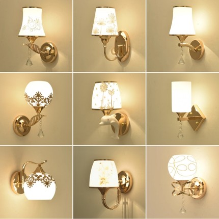 现代简约墙灯led卧室床头灯酒店民宿客厅背景墙带拉线开关壁灯