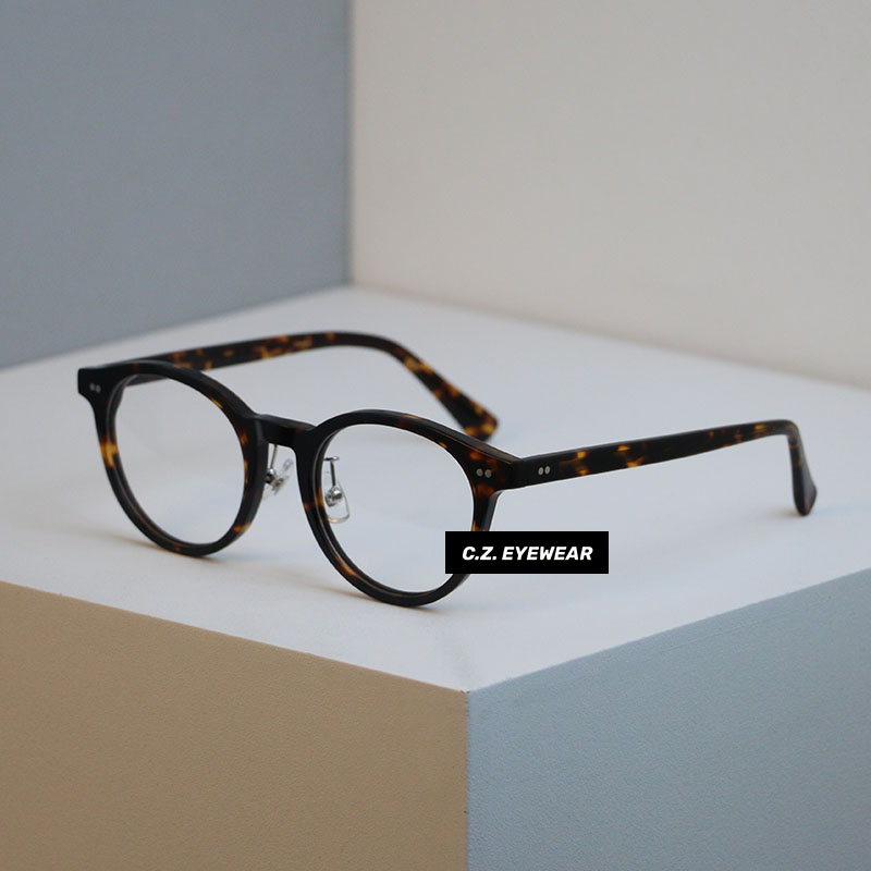 日杂风手作板材复古玳瑁近视眼镜