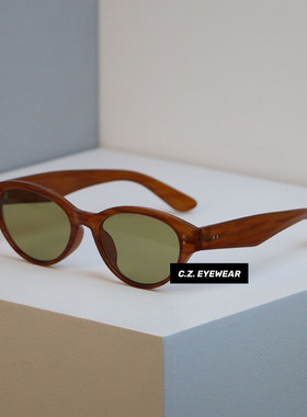 韩版复古猫眼超酷街拍素颜墨镜