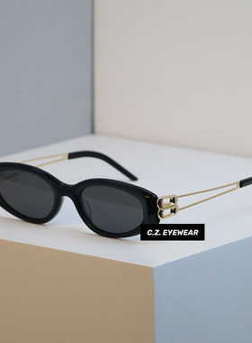 韩版甜辣风猫眼墨镜高级感