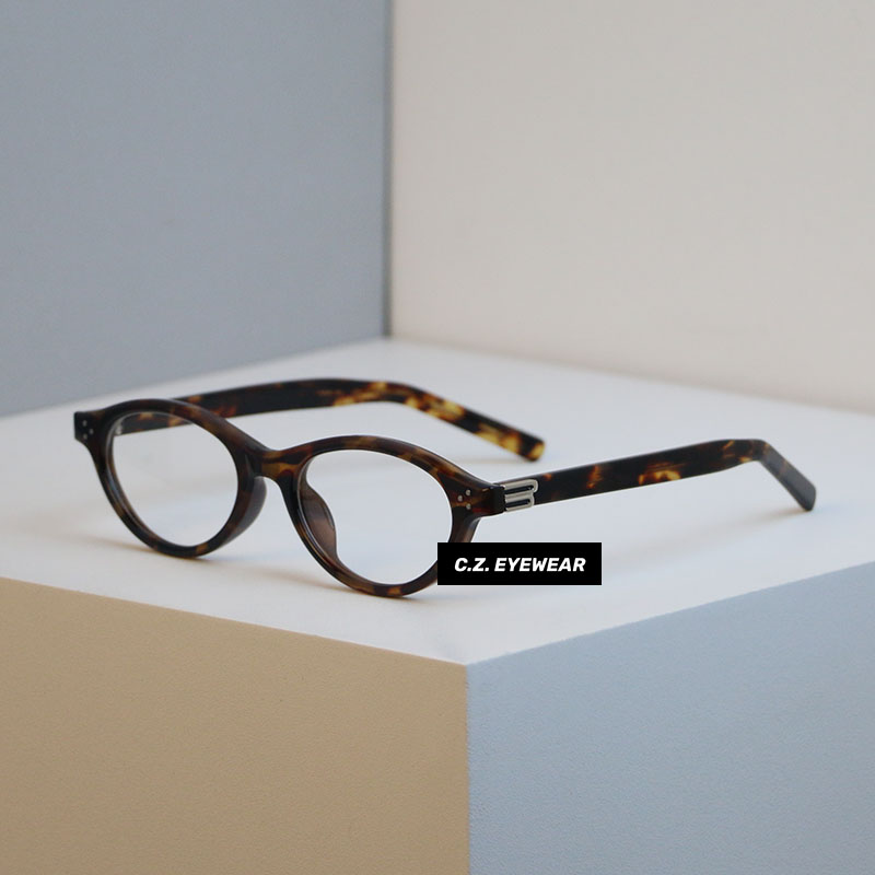 美式vintage极窄酷飒猫眼眼镜