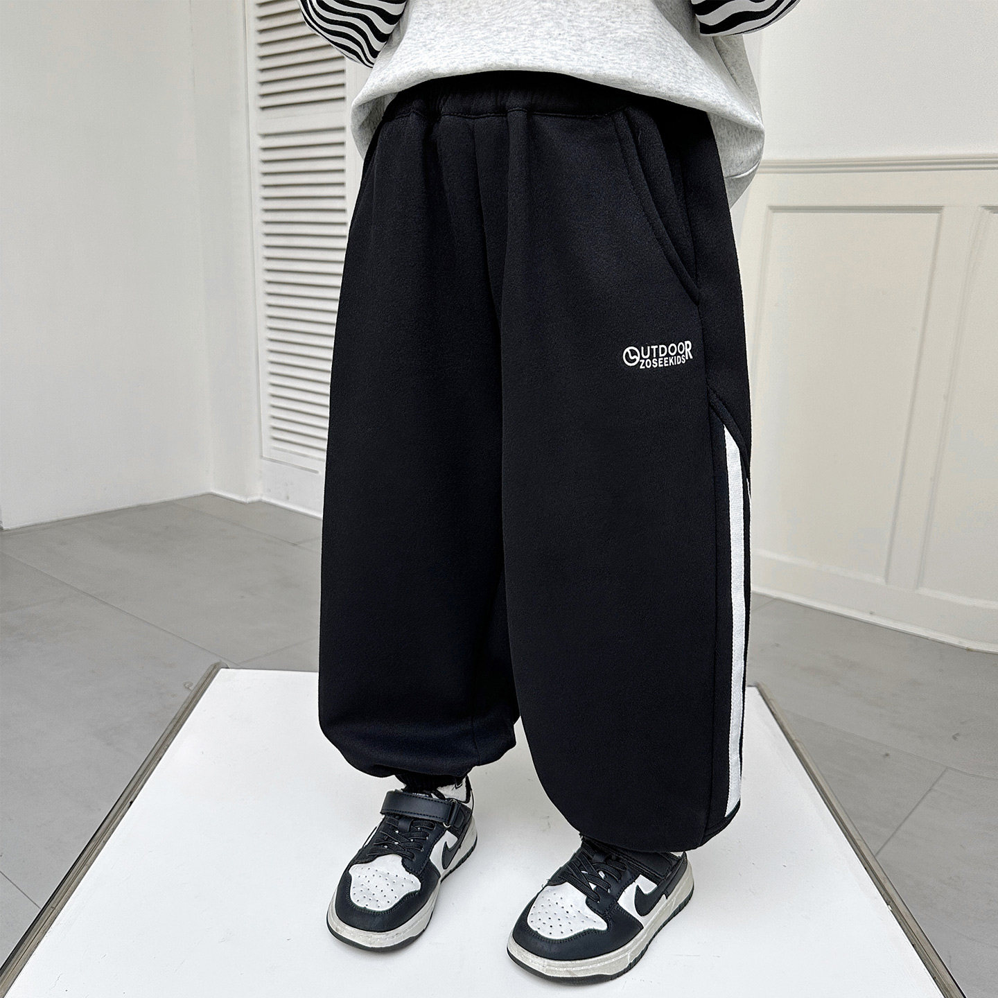 男童黑色束脚裤春秋季2026新款儿童休闲长裤中小童宽松百搭运动裤,童装/婴儿装/亲子装,裤子,淘宝优惠券,粉丝福利购,淘宝优惠卷