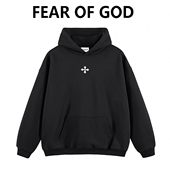 essentials极简十字架复线FOG美式 连帽卫衣秋冬男女休闲情侣外套