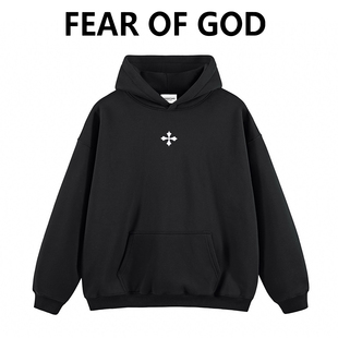 essentials极简十字架复线FOG美式连帽卫衣秋冬男女休闲情侣外套