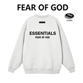 FOG王鹤棣同款 圆领卫衣essentials植绒字母高街男女情侣秋冬潮牌