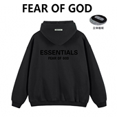 essentials背面植绒字母连帽卫衣欧美秋冬季 fog复线男女情侣外套