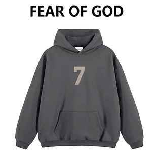 ESSENTIALS复线fog数字7连帽宽松2025款 卫衣秋冬男女休闲情侣外套