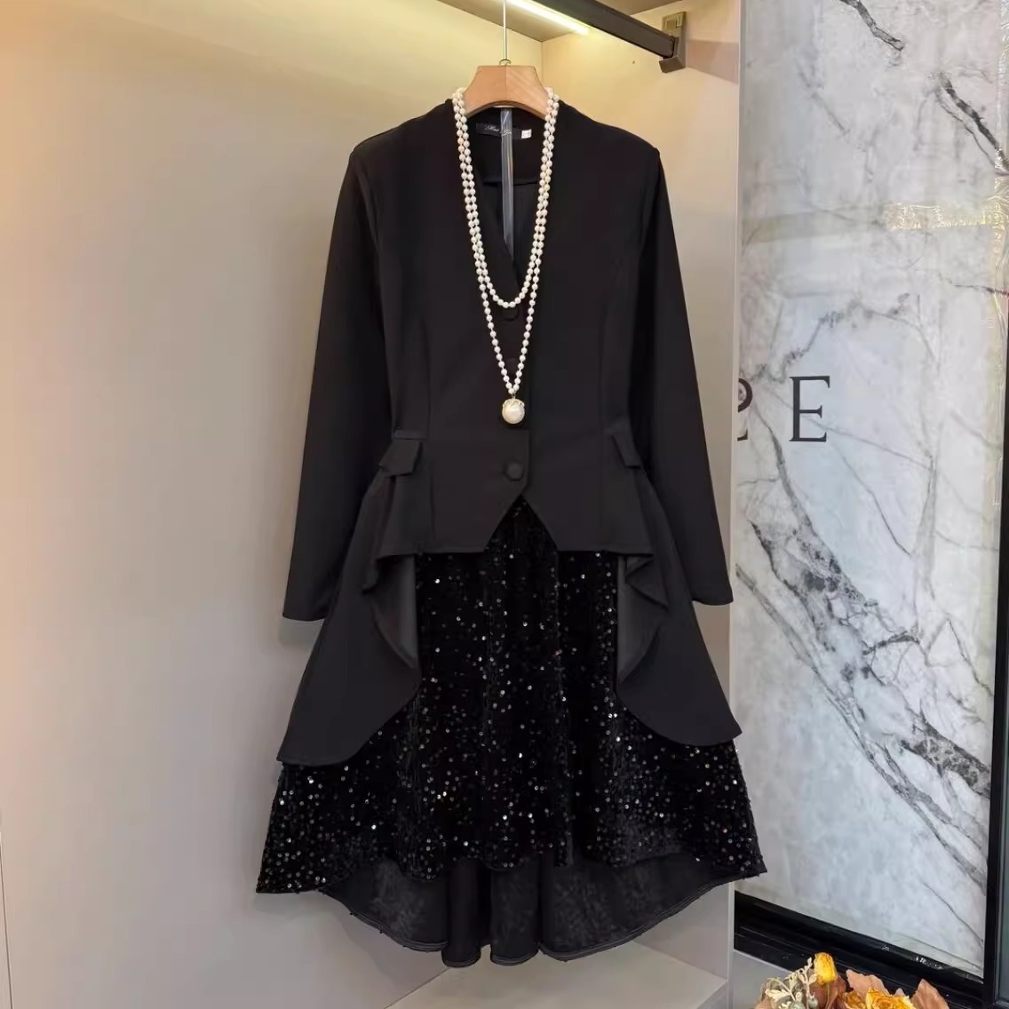 欧韩大码女装轻熟风两件套