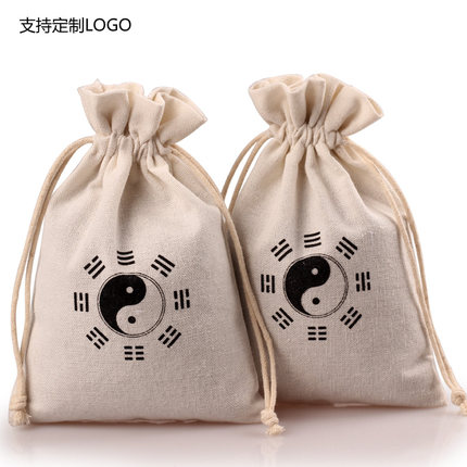 复古麻布袋棉布袋抽绳束口袋首饰袋佛珠袋八卦袋文玩收纳袋定制