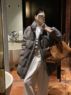 soul韩版羽绒服女中长款冬季新款立领宽松休闲时尚保暖外套