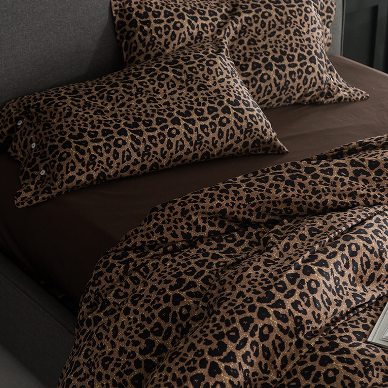 出口欧美简约贡缎长绒棉纯棉四件套全棉双人被套床单1.8m床上用品