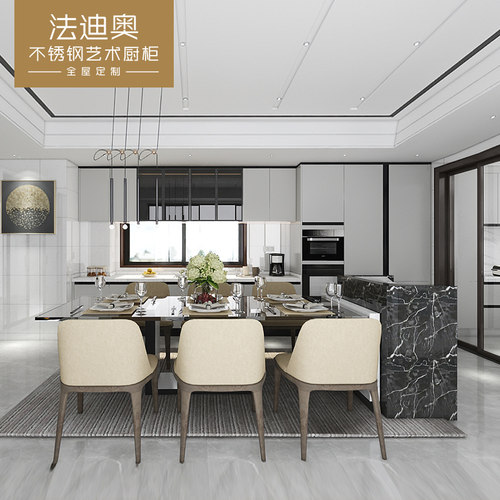 法迪奥西厨岛台不锈钢橱柜整体