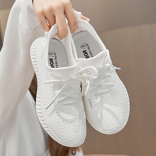 回力女鞋网面透气运动鞋女2025夏季新款小白鞋百搭ins跑步潮鞋子