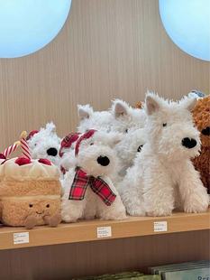 英国Jellycat圣诞暖冬西高地狗门罗苏格兰梗可爱儿童毛绒玩具玩偶