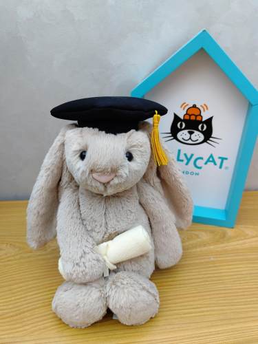 百补Jellycat害羞邦尼兔毕业装