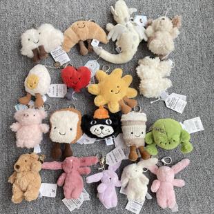 英国Jellycat2024新品西高地挂饰花生企鹅包包挂件茄子钥匙扣玩偶