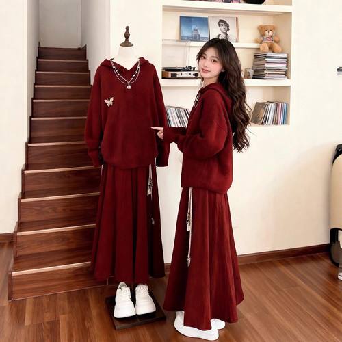 巨好看冬装一整套裙新年