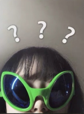 变身ET外星人墨镜绿色土酷少女