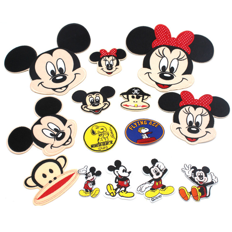 卡通布贴刺绣 可爱儿童宝宝衣服补丁贴 个性小老鼠卡通系列布贴