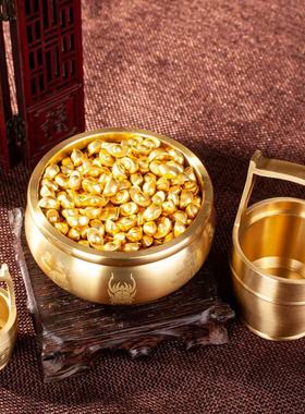 金元宝招财实心沙金迷你小元宝聚宝盆DIY手工开业乔迁礼盒装饰品