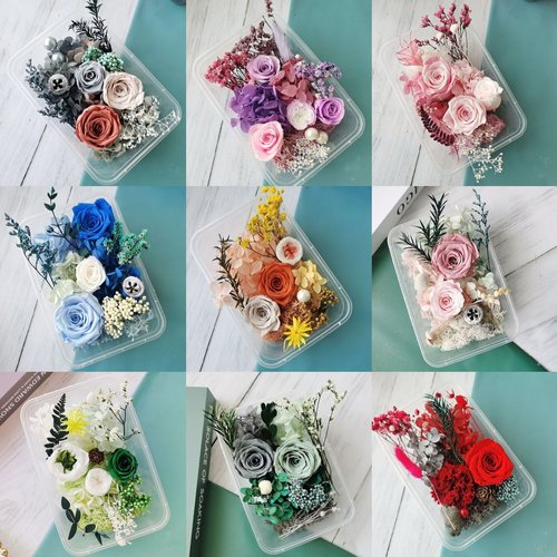 永生花DIY材料包干花手工制作婚鞋团扇玻璃罩团建花艺情人节礼物