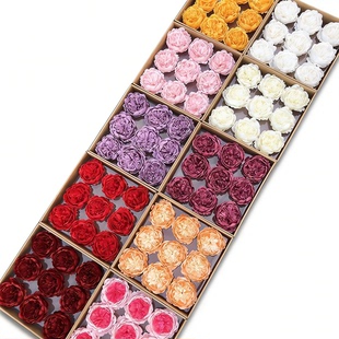 DIY情人节大芍药香皂花牡丹巨型花玫瑰肥皂花礼盒包花束材料