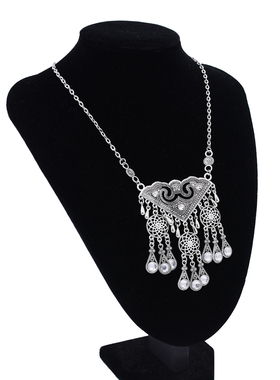 复古民族风雕花项链新中式