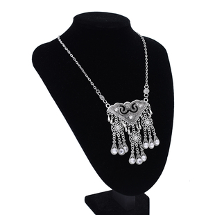 复古民族风雕花项链新中式新疆异域风情锁骨链苗疆少女脖颈链