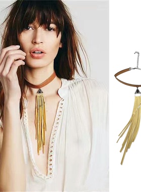 新款复古波西米亚风流苏项链女