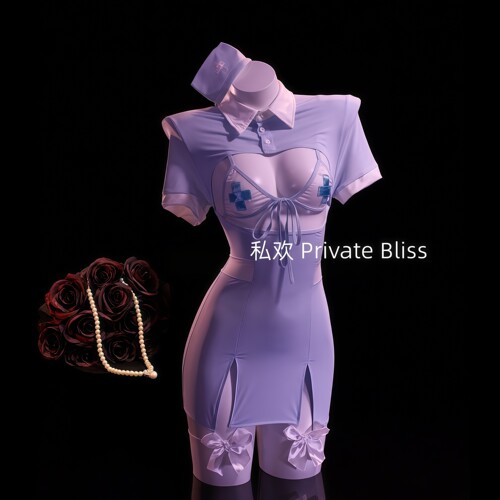 私欢护士cos服万圣节小胸战袍