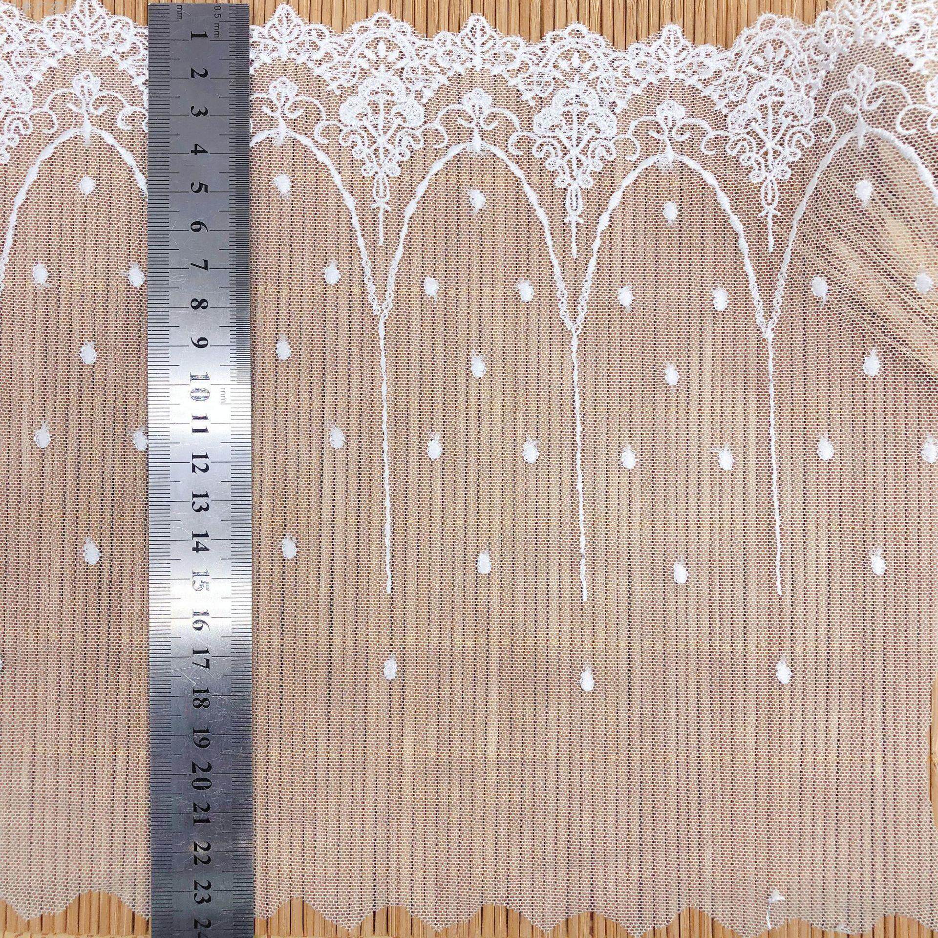 洛丽塔花边 婚纱头饰DIY点点宽花边服装辅料lace刺绣 网纱花边