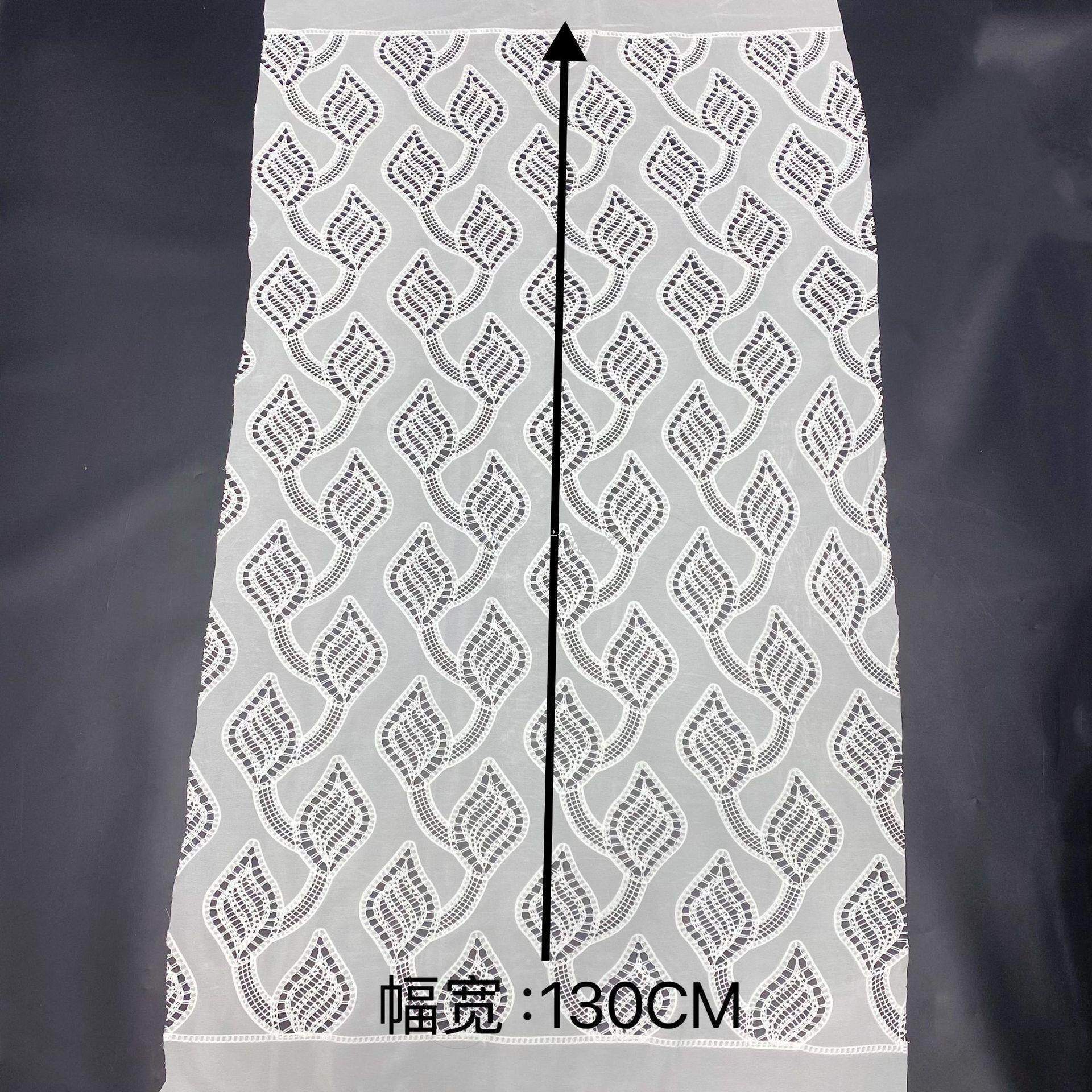 满幅花边雪纺刺绣镂空手工窗帘装饰连衣裙服装辅料时尚牛奶丝花边