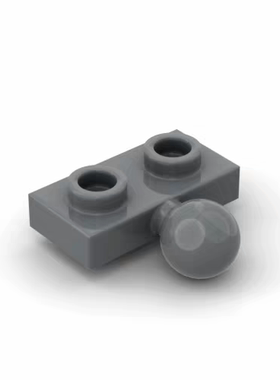 LEGO乐高 14417 2×1 单侧带球头板 深灰色 6039479 6338160