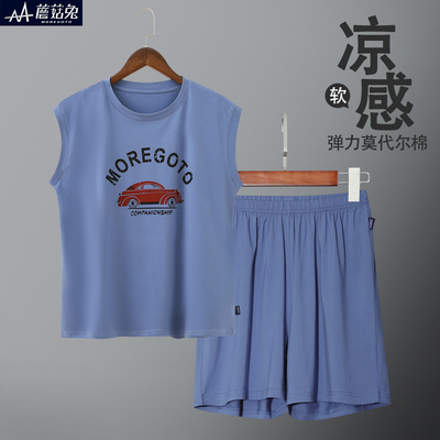 胖男童背心宽肩砍袖汗衫