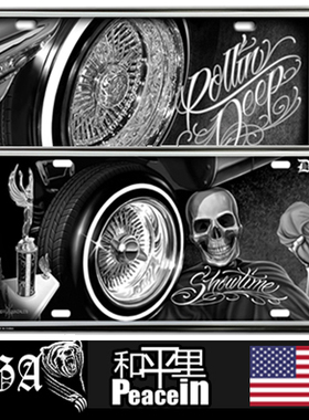 【北京現貨】DGA LOWRIDER车牌装饰摆设纹身西海岸匪帮洛杉矶带回