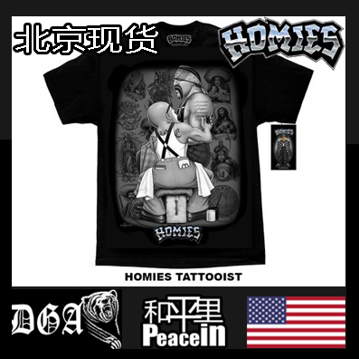 北京现货dga西海岸tee有吊牌纹身