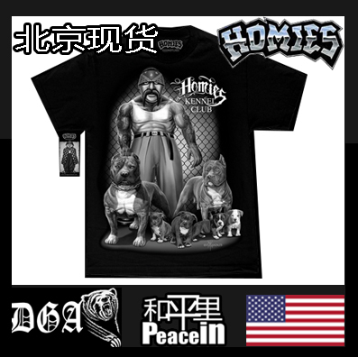 【北京现货】DGA chicano西海岸tee HOMIES 官方正版 有吊牌bully