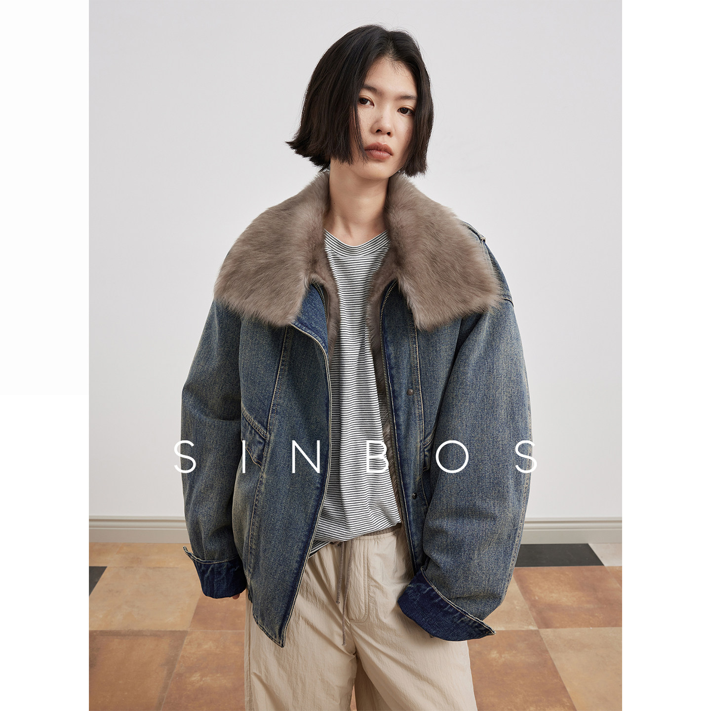 【钱老板推荐】SINBOS绒界漫游 牛仔鹅绒派克服