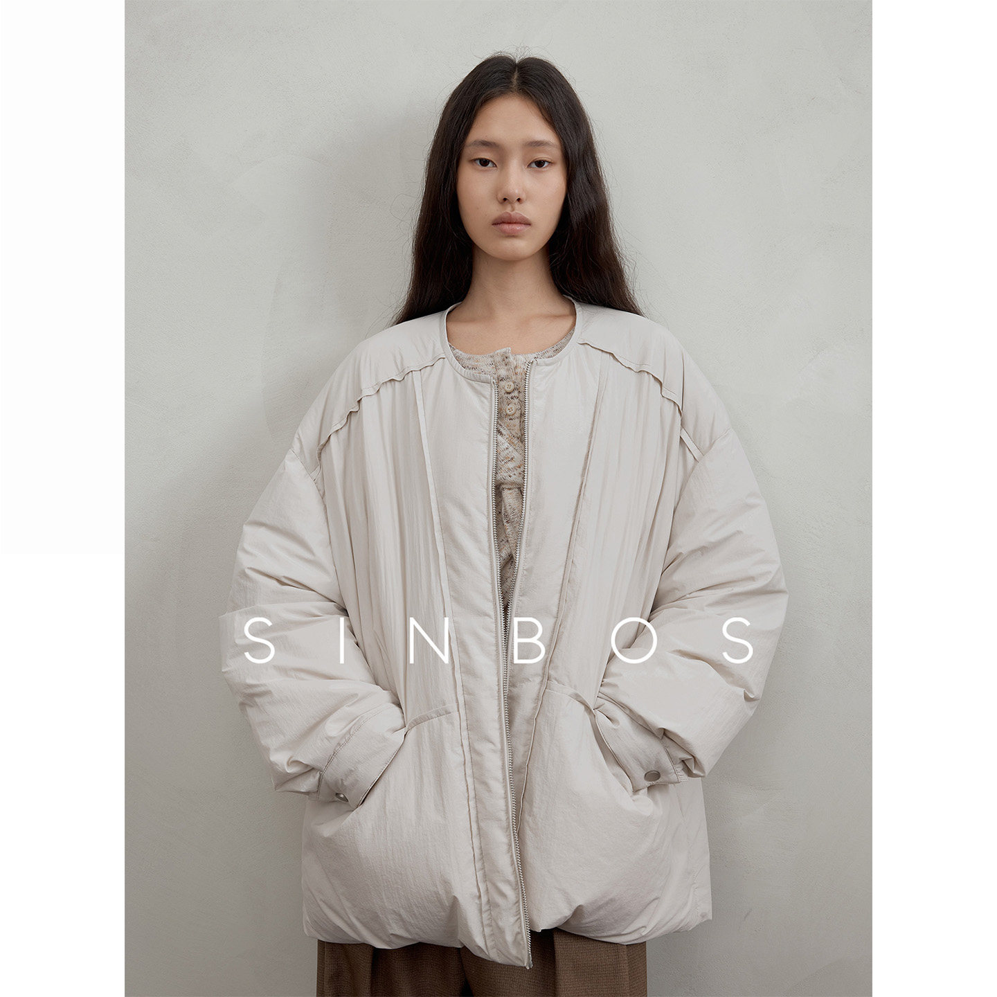 【汤曼妮粉丝专享】SINBOS轻暖加州 H廓形宽松90%白鸭羽绒服女