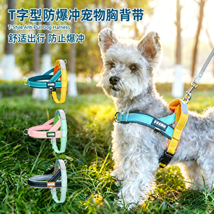 狗狗牵引绳马鞍胸背带防爆冲柴犬比熊中小型犬胸背户外宠物牵引绳